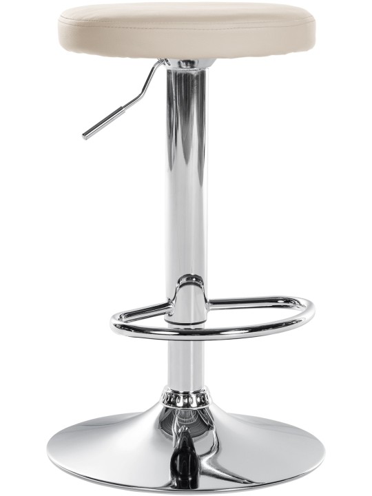 Barkruk Ponte kunstleer chroom, crème Barkruk Ponte kunstleer chroom, crème