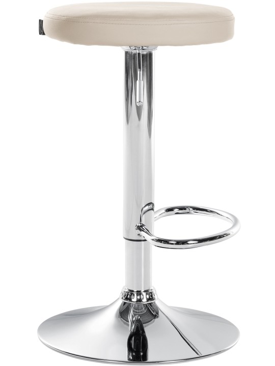 Barkruk Ponte kunstleer chroom, crème Barkruk Ponte kunstleer chroom, crème