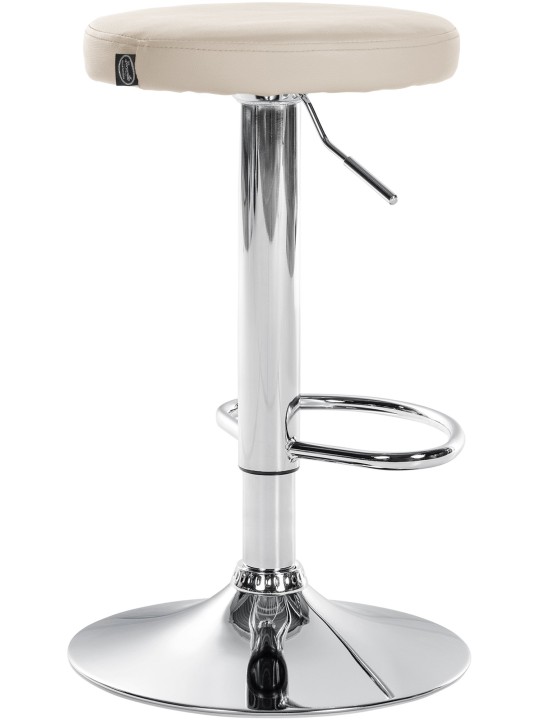 Barkruk Ponte kunstleer chroom, crème Barkruk Ponte kunstleer chroom, crème