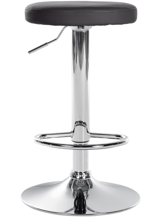 Barkruk Ponte kunstleer chroom, zwart