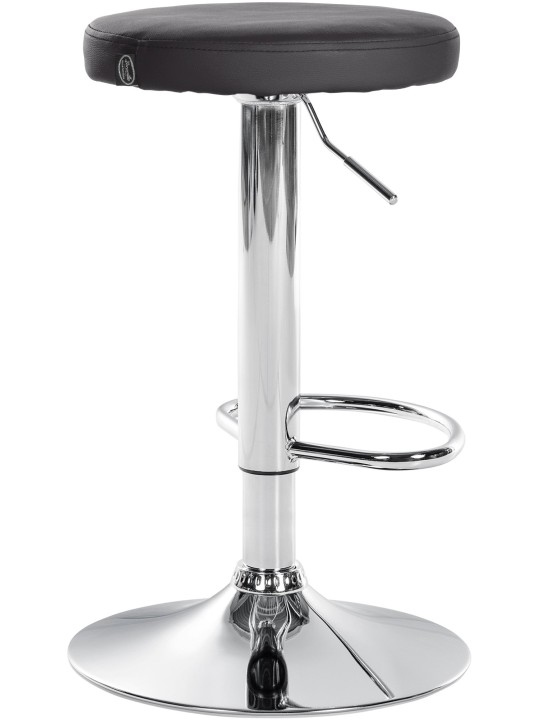 Barkruk Ponte kunstleer chroom, zwart