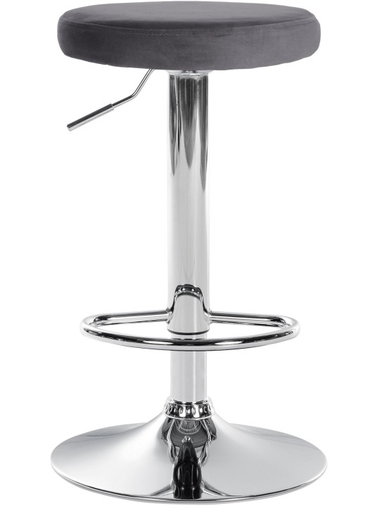 Barkruk Ponte fluweel chroom, donkergrijs Barkruk Ponte fluweel chroom, donkergrijs