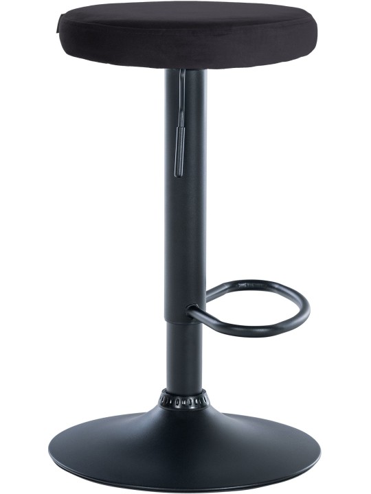 Barkruk Ponte fluweel, zwart