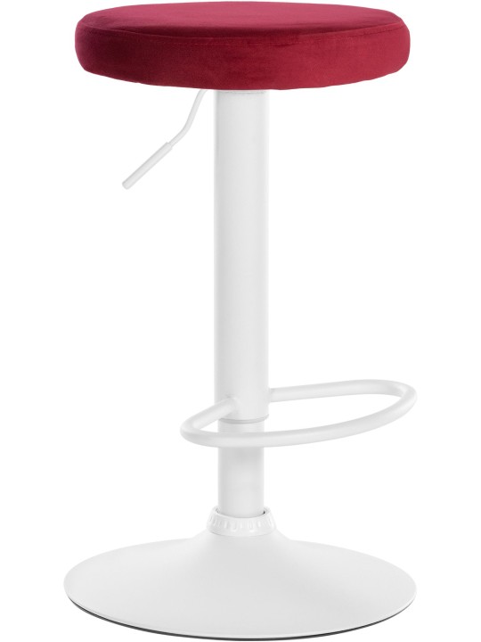 Barkruk Ponte fluweel, rood