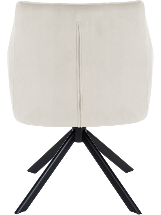 Schommel fluwelen eetkamerstoel, crème Schommel fluwelen eetkamerstoel, crème