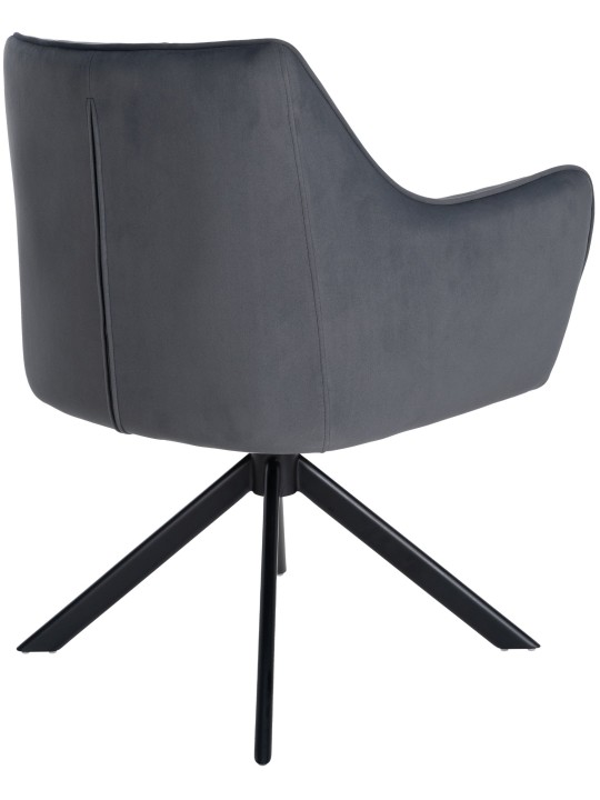 Schommel fluwelen eetkamerstoel, donkergrijs Schommel fluwelen eetkamerstoel, donkergrijs
