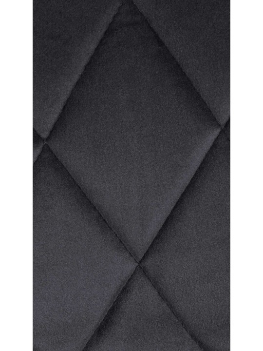 Barkruk Lazio fluweel chroom, donkergrijs