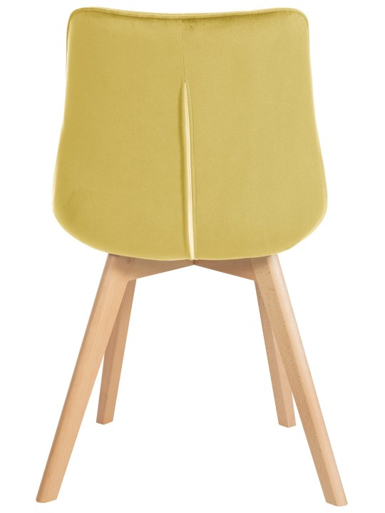 Stoel Brook fluweel, geel