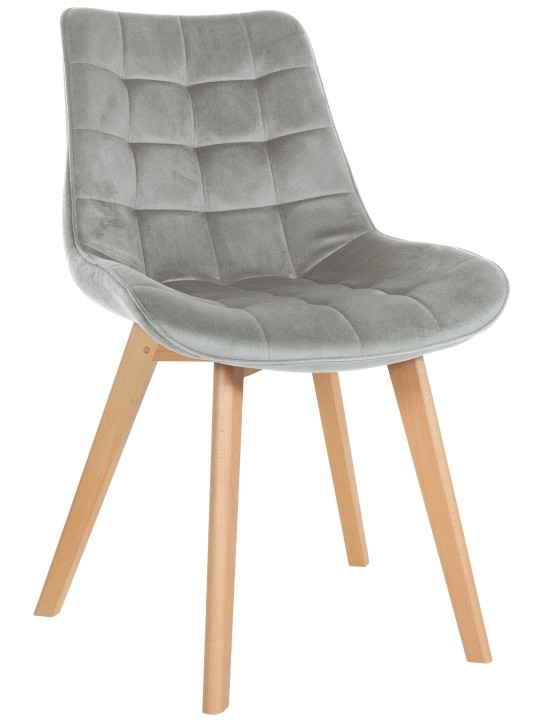 Stoel Brook fluweel, grijs