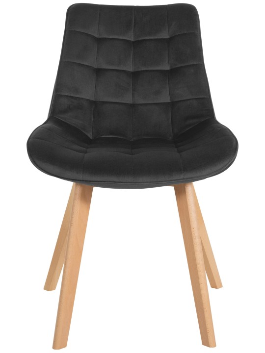 Stoel Brook fluweel, zwart