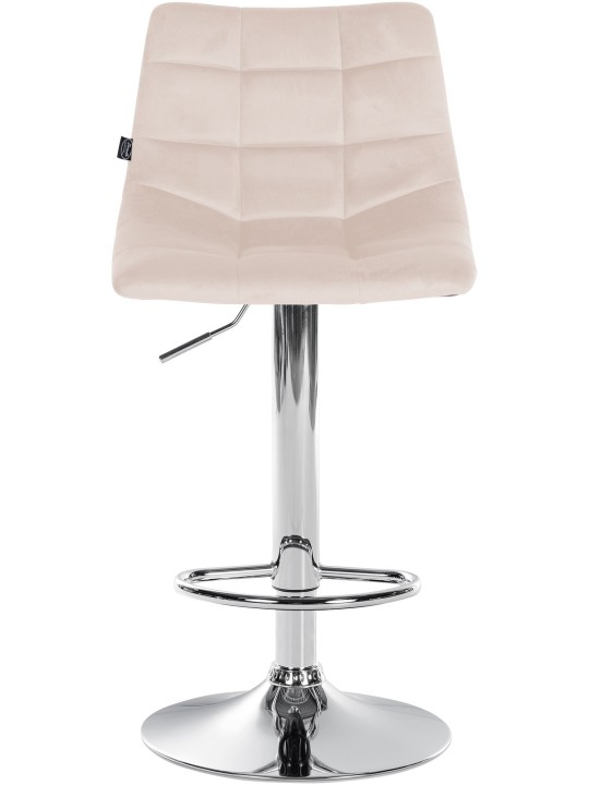 Set van 2 barkrukken Jerry fluweel chroom, beige