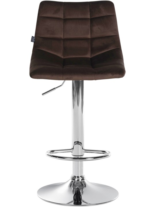 Set van 2 barkrukken Jerry fluweel chroom, bruin