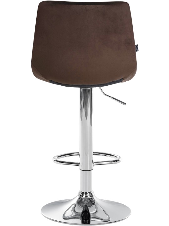 Set van 2 barkrukken Jerry fluweel chroom, bruin