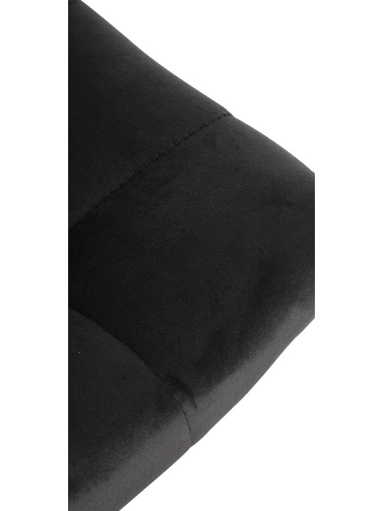 Set van 2 barkrukken Jerry fluweel chroom, zwart