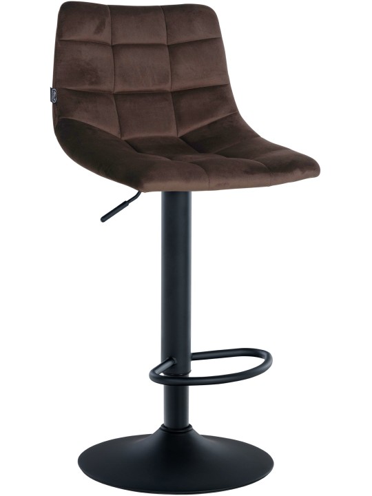 Set van 2 barkrukken Jerry fluweel, bruin Set van 2 barkrukken Jerry fluweel, bruin