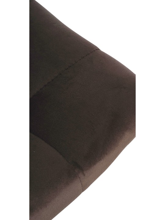 Set van 2 barkrukken Jerry fluweel, bruin Set van 2 barkrukken Jerry fluweel, bruin