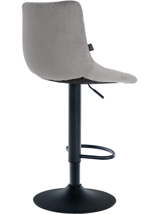 Set van 2 barkrukken Jerry fluweel, grijs Set van 2 barkrukken Jerry fluweel, grijs