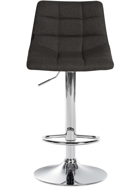 Set van 2 barkrukken Jerry stof chroom, donkergrijs