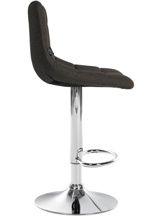 Set van 2 barkrukken Jerry stof chroom, donkergrijs