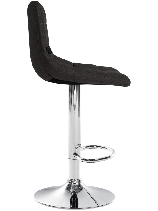 Set van 2 barkrukken Jerry stof chroom, zwart