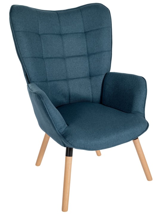 Fauteuil Tuinstof, blauw