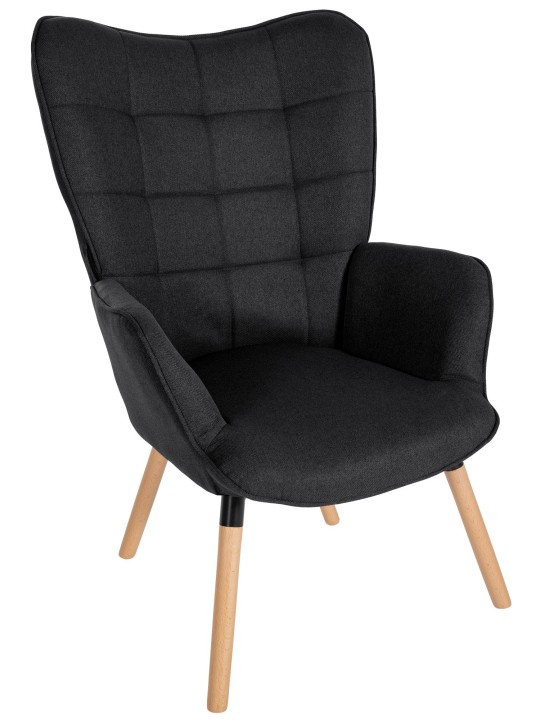 Fauteuil Tuinstof, zwart