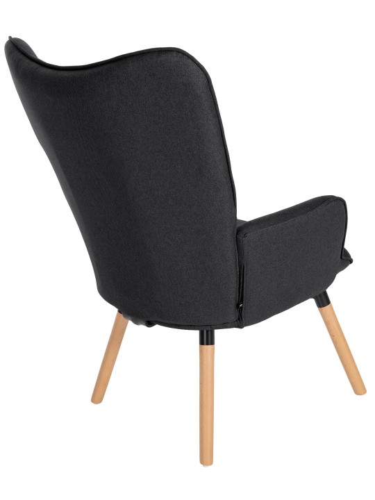 Fauteuil Tuinstof, zwart