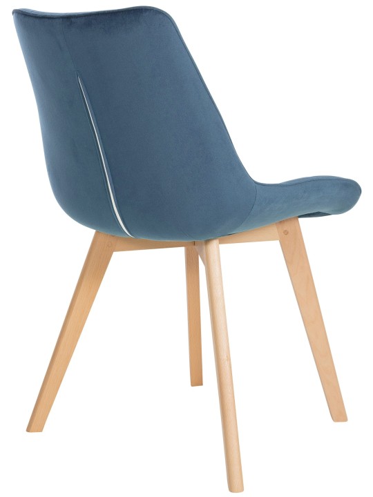 Set van 2 stoelen Brook fluweel, blauw