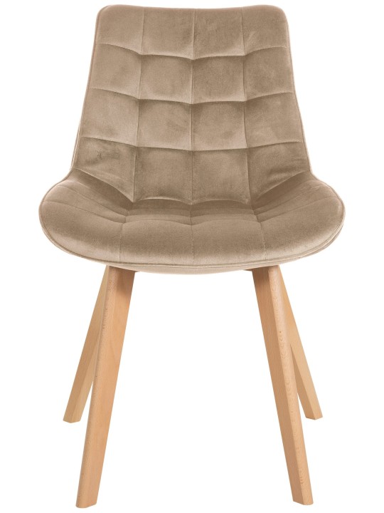 Set van 2 stoelen Brook fluweel, bruin