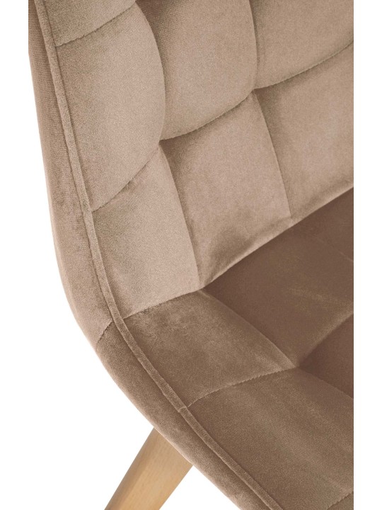 Set van 2 stoelen Brook fluweel, bruin