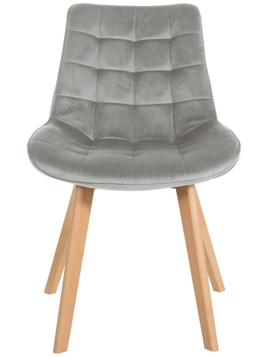 Set van 2 stoelen Brook fluweel, grijs