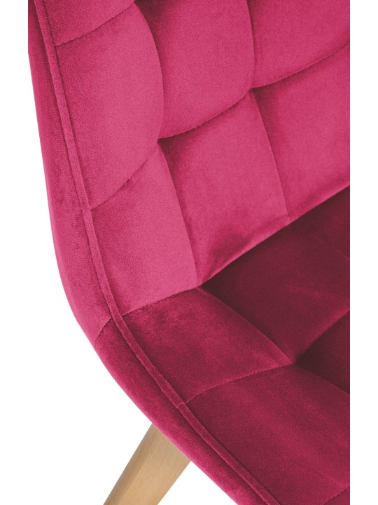 Set van 2 stoelen Brook fluweel, rood