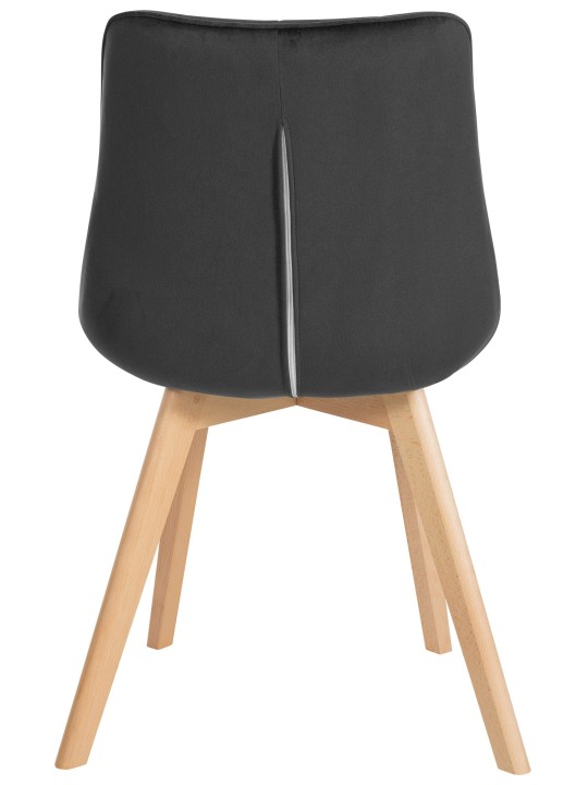 Set van 2 stoelen Brook fluweel, zwart Set van 2 stoelen Brook fluweel, zwart