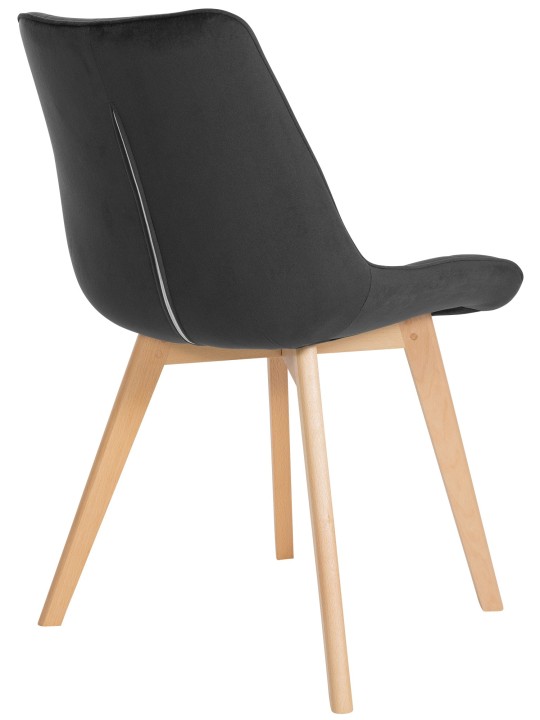 Set van 2 stoelen Brook fluweel, zwart Set van 2 stoelen Brook fluweel, zwart
