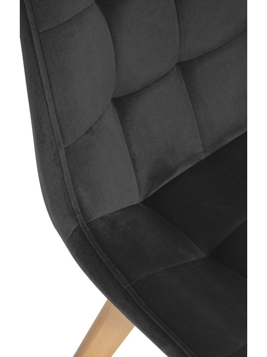 Set van 2 stoelen Brook fluweel, zwart Set van 2 stoelen Brook fluweel, zwart