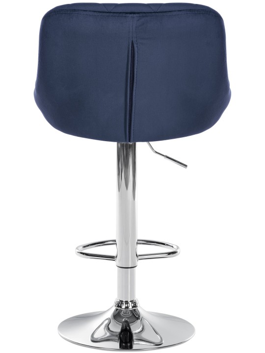 Set van 2 barkrukken Lazio fluweel chroom, blauw