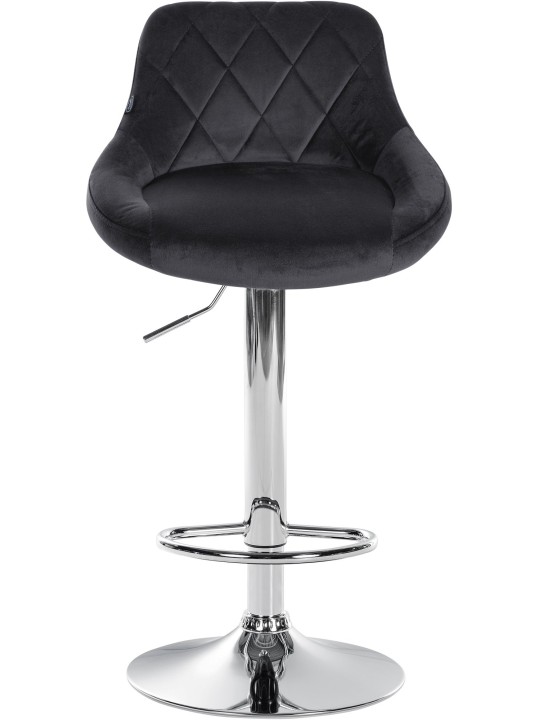 Set van 2 barkrukken Lazio fluweel chroom, donkergrijs Set van 2 barkrukken Lazio fluweel chroom, donkergrijs