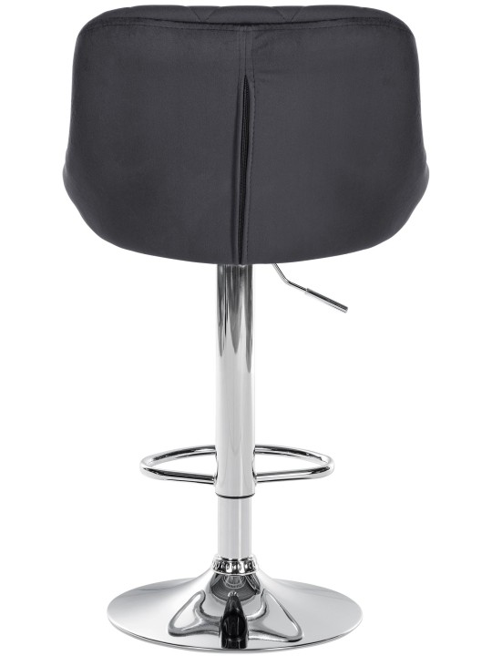 Set van 2 barkrukken Lazio fluweel chroom, donkergrijs Set van 2 barkrukken Lazio fluweel chroom, donkergrijs