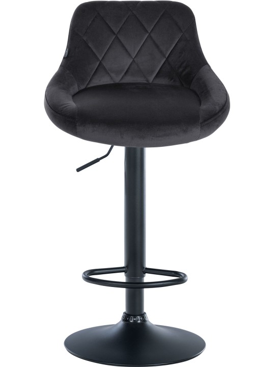 Set van 2 barkrukken Lazio fluweel, donkergrijs