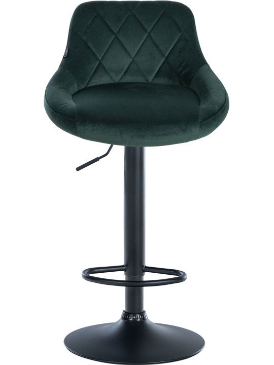 Set van 2 barkrukken Lazio fluweel, donkergroen