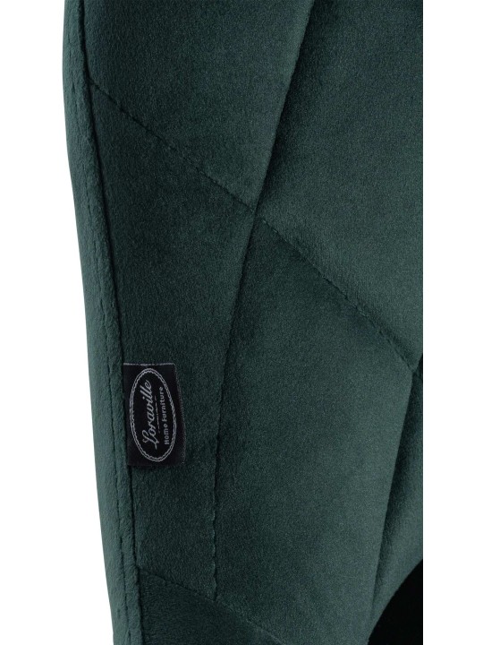 Set van 2 barkrukken Lazio fluweel, donkergroen