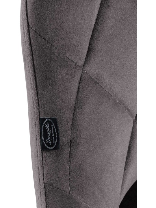 Set van 2 barkrukken Lazio fluweel, grijs