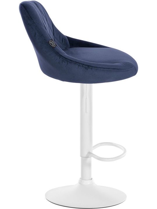 Set van 2 barkrukken Lazio fluweel, blauw Set van 2 barkrukken Lazio fluweel, blauw