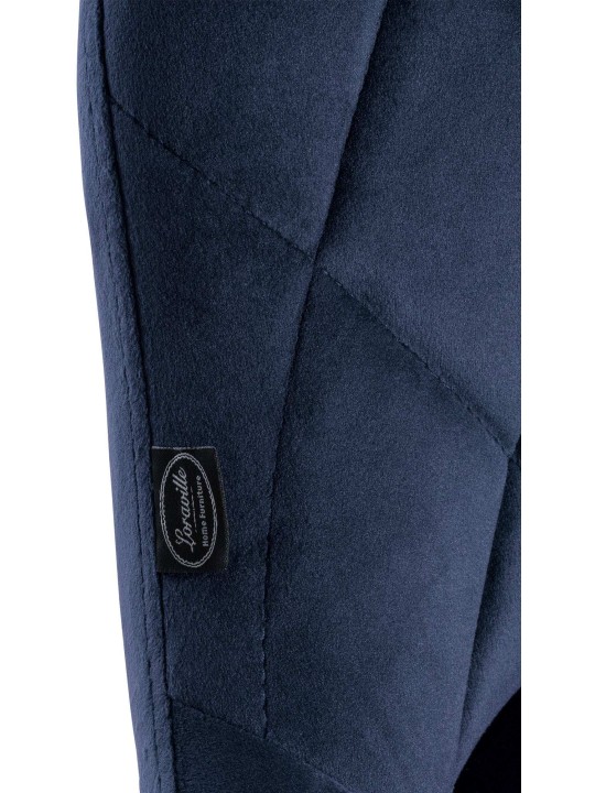 Set van 2 barkrukken Lazio fluweel, blauw Set van 2 barkrukken Lazio fluweel, blauw