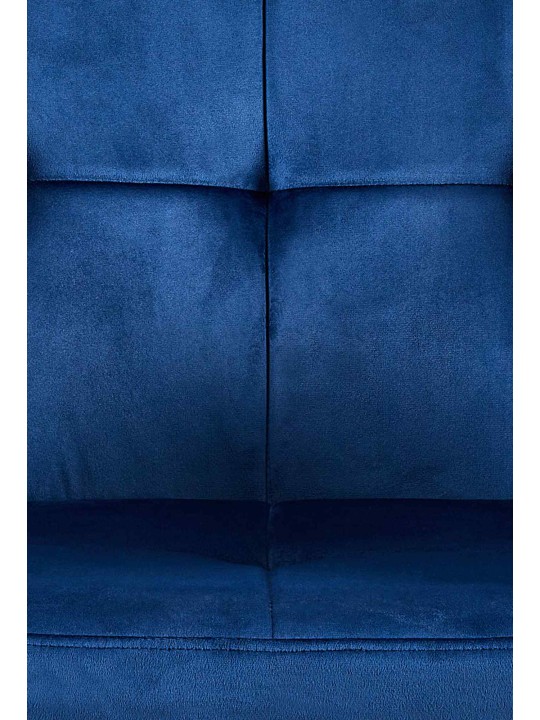 Bezoekersstoel Emia fluweel, blauw