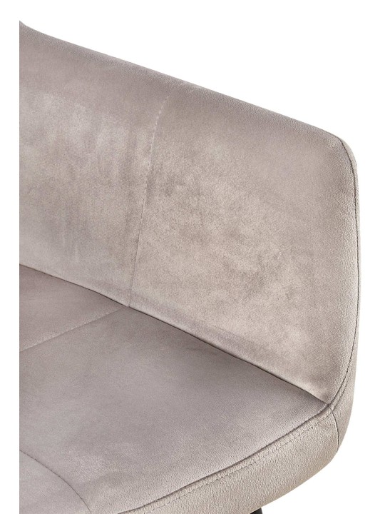 Bezoekersstoel Emia fluweel, lichtgrijs Bezoekersstoel Emia fluweel, lichtgrijs