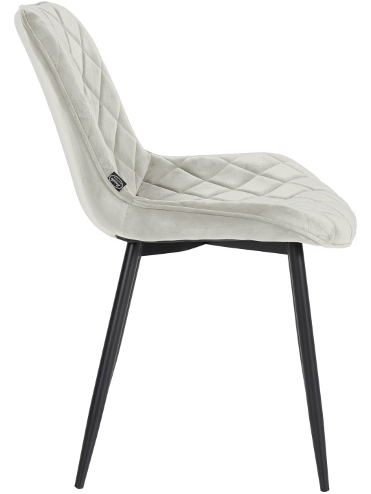 Set van 4 stoelen Springs Velvet, crème