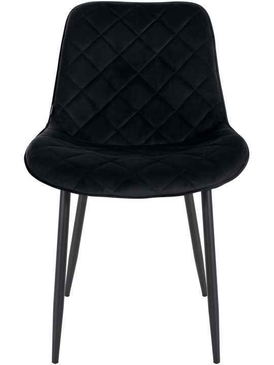 Set van 4 stoelen Springs Velvet, zwart