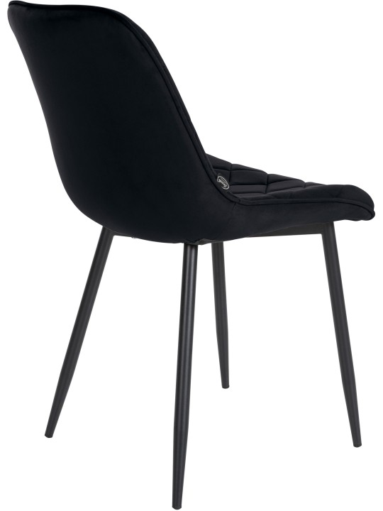 Set van 4 stoelen Springs Velvet, zwart