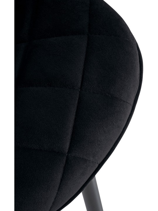 Set van 4 stoelen Springs Velvet, zwart